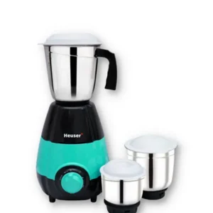 Heuser Ii 750 Watt Mixer Grinder With Powertron Motor & Motor Vent-x Technology (3 Stainless Steel Jars, Multicolor)